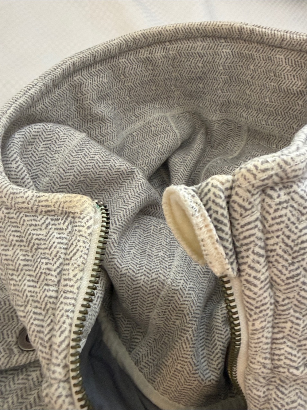 Lululemon Special Edition Embellished Herringbone Patch Jacket - Light Gray - Picture 5 of 6